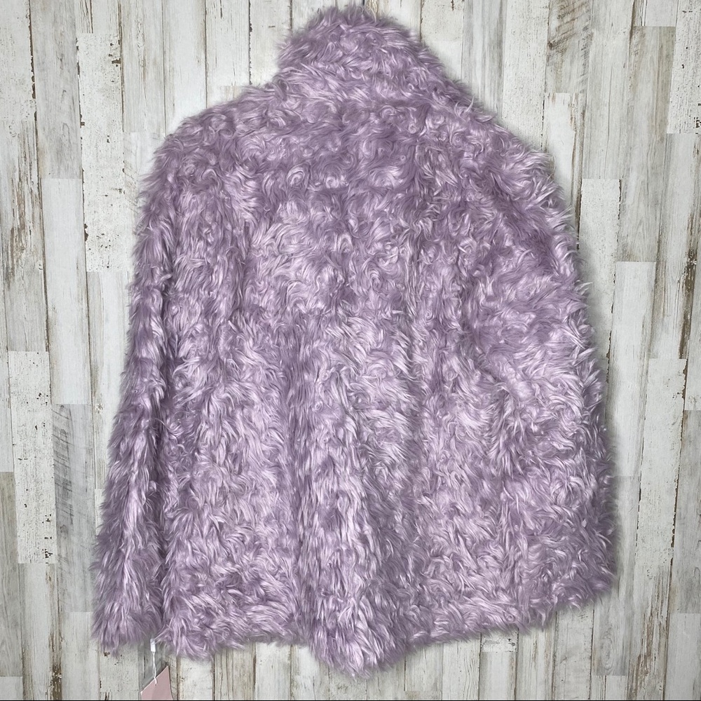 AVEC LES FILLES Lilac Notch Collar Curly Jacket - Picture 4 of 7